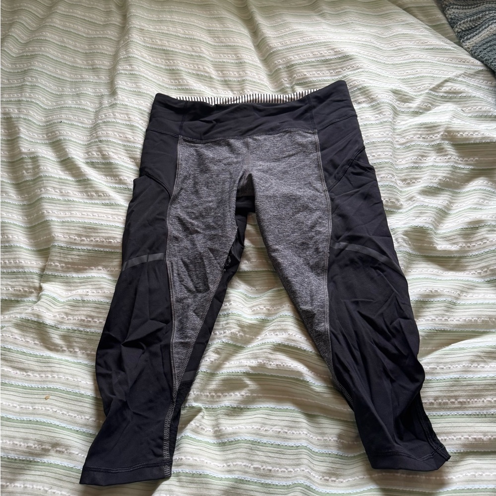 Lululemon Athletica Black and Gray Leggings